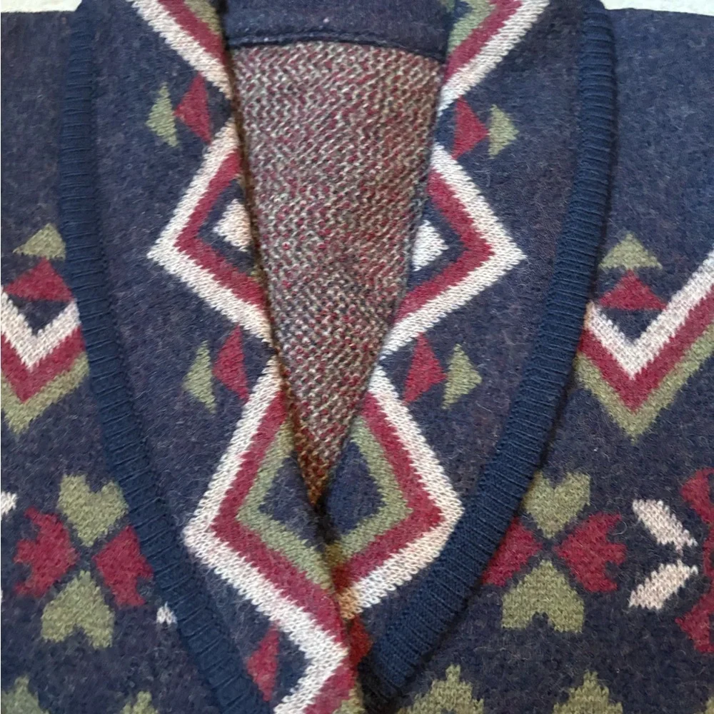 Vintage Aztec / Navajo / Tapestry unbranded button up woven jacket, sz L - Picture 3 of 6